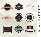 vintage label style with nine... | Shutterstock .eps vector #99124352