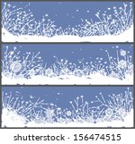  Set Of 3 Winter Banners With...