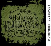 halloween card with lettering ... | Shutterstock .eps vector #321369335