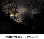 halloween background with... | Shutterstock . vector #85932871