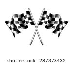 chequered  checkered flags... | Shutterstock . vector #287378432