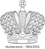 great crown for heraldry design | Shutterstock .eps vector #78013552