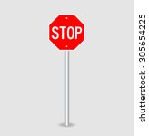 stop sign | Shutterstock .eps vector #305654225