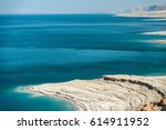 Blue Water Of Dead Sea  Desert...