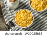 Homemade Creamy Macaroni and Cheese Pasta in a Bowl