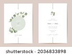 wedding eucalyptus  green leaf... | Shutterstock .eps vector #2036833898