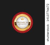 circle premium quality badge... | Shutterstock .eps vector #1413776672