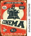 Grunge Retro Cinema Poster....