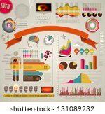 set of colored infographic... | Shutterstock .eps vector #131089232