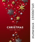 red christmas background with... | Shutterstock .eps vector #1543067165