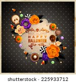 vintage halloween frame for... | Shutterstock .eps vector #225933712