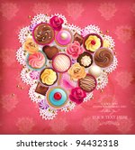 valentines background with... | Shutterstock .eps vector #94432318