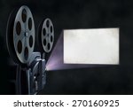 Movie projector and blank screen