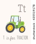 Cartoon Green Tractor. Abc Kids ...