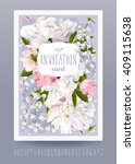 romantic flower invitation or... | Shutterstock .eps vector #409115638