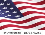 waving american flag vector... | Shutterstock .eps vector #1871676268