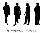 silhouettes of people in casual ... | Shutterstock .eps vector #409214