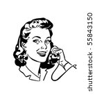 lady chatting on the phone  ... | Shutterstock .eps vector #55843150
