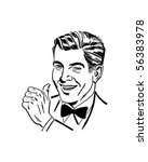 man with thumbs up   retro clip ... | Shutterstock .eps vector #56383978