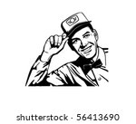 friendly service man   retro... | Shutterstock .eps vector #56413690