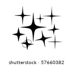retro stars 5   retro clip art | Shutterstock .eps vector #57660382