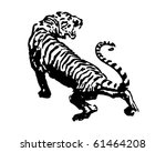 tiger   retro clip art | Shutterstock .eps vector #61464208