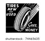 Tires New And Used   Retro Ad...