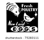 Fresh Poultry   Retro Ad Art...