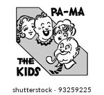 Pa Ma The Kids   Retro Clipart...