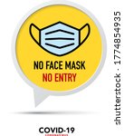 no face mask no entry sign... | Shutterstock .eps vector #1774854935