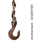 Rusty Hook On Chain Isolated On ...