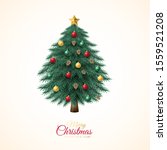 vector christmas tree with... | Shutterstock .eps vector #1559521208