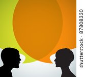 Talking Head Silhouette vector clipart image - Free stock photo ...