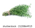 Bunch Of Thyme Isolated On A...