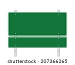 blank green road sign vector... | Shutterstock .eps vector #207366265