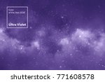 space star background and nebula in colors of the year 2018 ultra violet pantone