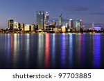 Skyline of Perth at Night in Australia image - Free stock photo ...