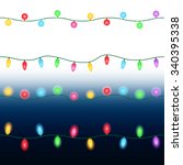 christmas lights. seamless... | Shutterstock .eps vector #340395338