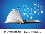 healthcare knowledge base  ... | Shutterstock .eps vector #1673490232