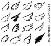 Wings icon sketch collection cartoon  hand drawn vector illustration sketch