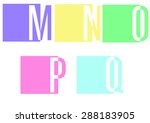 alphabet colorful mnopq | Shutterstock .eps vector #288183905