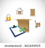 boxes and shipping logistics... | Shutterstock . vector #361654925