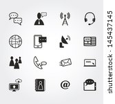 communication icons | Shutterstock .eps vector #145437145