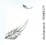 Pencil Sketch Of Two Bird...