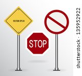 traffic sign. vector... | Shutterstock .eps vector #135952922