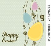 vintage easter egg template... | Shutterstock .eps vector #247298788