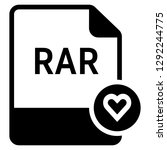 rar file format with heart... | Shutterstock .eps vector #1292244775