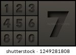 dark papercut black numbers... | Shutterstock .eps vector #1249281808