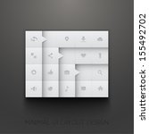 minimal ui layout design  | Shutterstock .eps vector #155492702