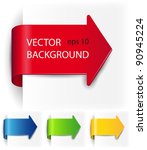 set vector arrows in the form... | Shutterstock .eps vector #90945224